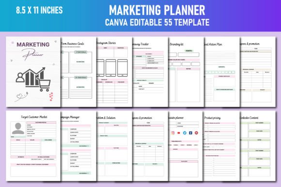 Download Marketing Planner Canva KDP - Kdp Collection