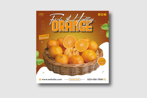 Download Fresh Orange Sale Social Media Post - Media post Collection