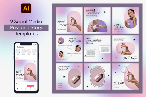 Download Social Media Post and Story Templates - Media post Collection