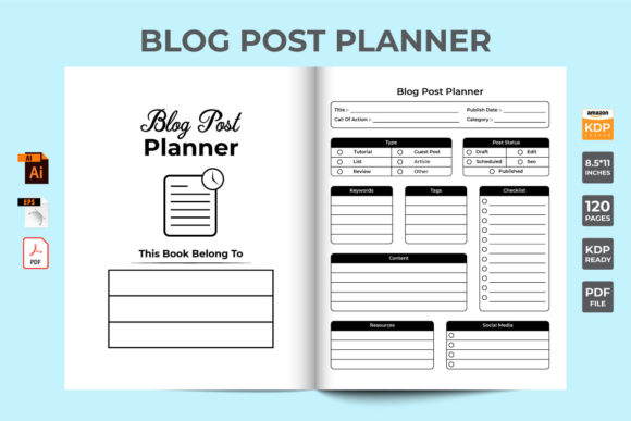 Download Blog Post Schedule KDP Interior Vector - Kdp Collection