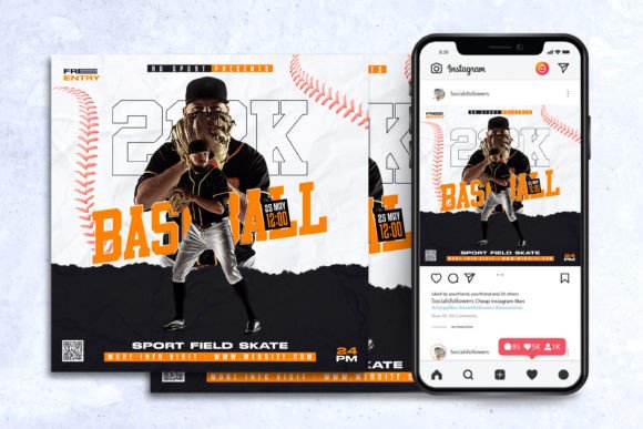 Download Baseball Match Day Social Media Post - Media post Collection