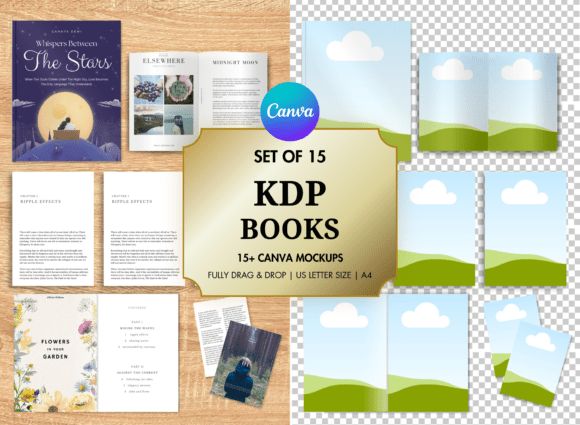Download 15 KDP Book Mockup Canva Templates - Kdp Collection
