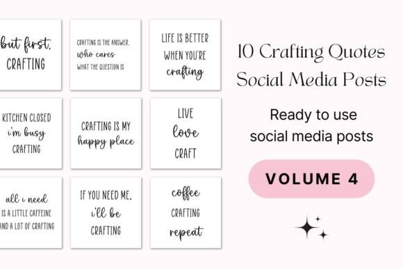 Download 10 Crafting Quotes Social Media Posts - Media post Collection