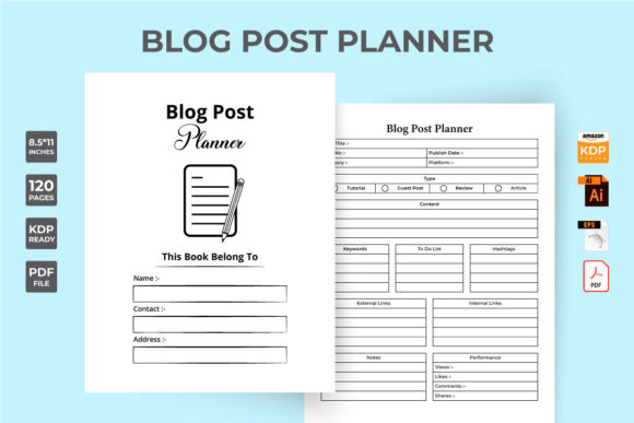 Download Blog Post Time Tracker KDP Interior - Kdp Collection