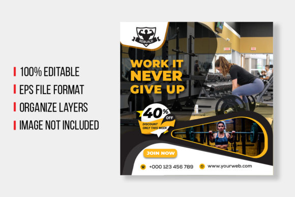 Download Social Media Post for Fitness Center - Media post Collection