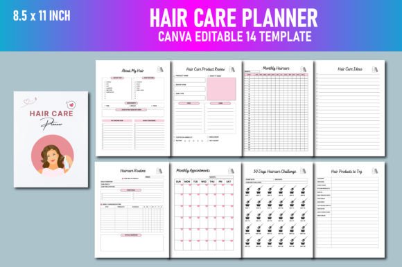 Download Hair Care Planner Canva KDP - Kdp Collection