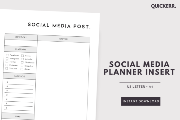 Download Social Media Post Planner Insert - Media post Collection