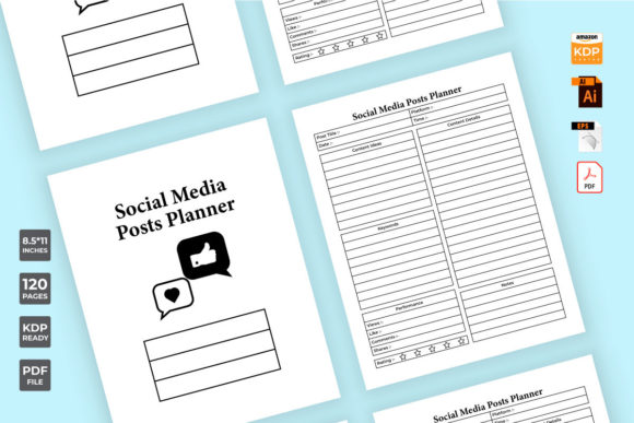 Download Social Media Post Planner KDP Interior - Media post Collection