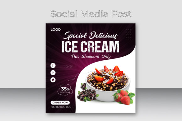 Download Ice Cream Social Media Post Design - Media post Collection