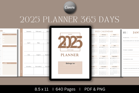 Download 2025 Planner 365 Days | KDP Interior - Kdp Collection