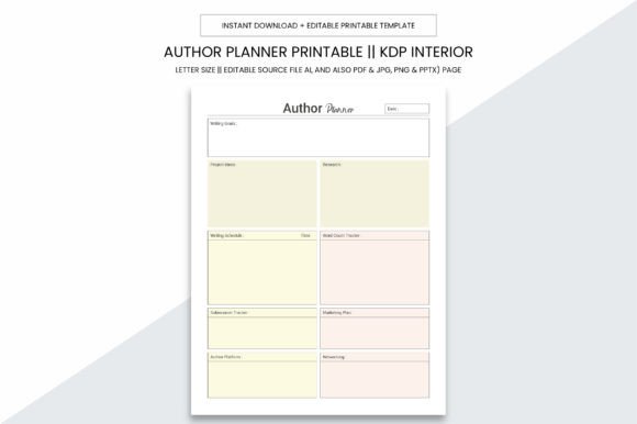 Download Author Planner Page Kdp Interior - Kdp Collection