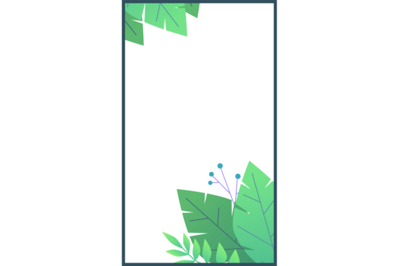 Download Green Leaves Frame. Promo Media Post Tem - Media post Collection