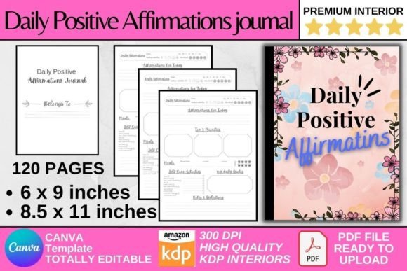 Download Daily Positive Affirmations Journal KDP - Kdp Collection